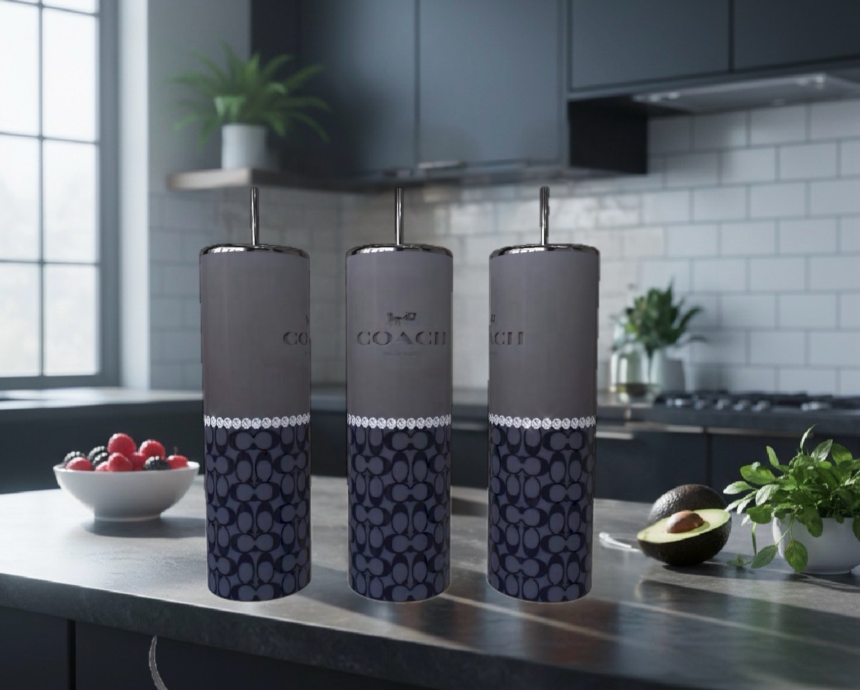 Dark Coach Pattern 20oz Stainless Steel Tumbler